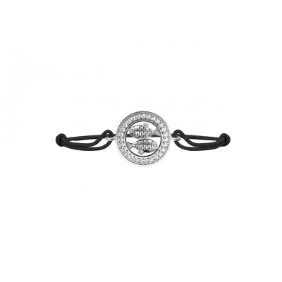 Pisces bracelet in 92.5 silver and studded with 27 diamonds