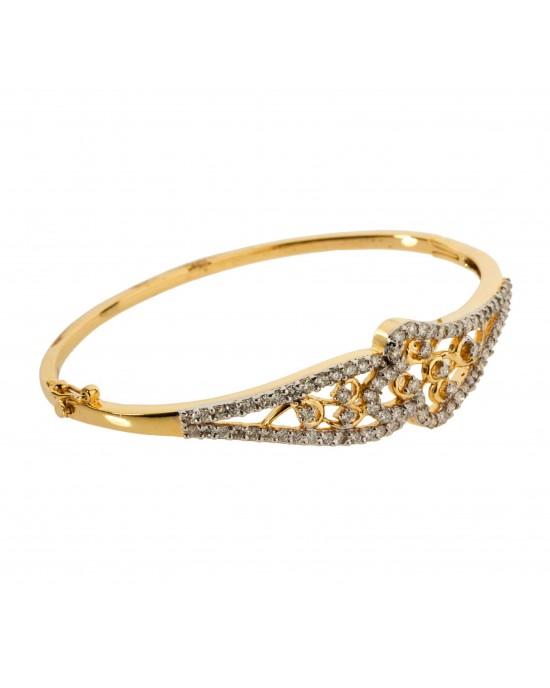 Diamond Half Bangle