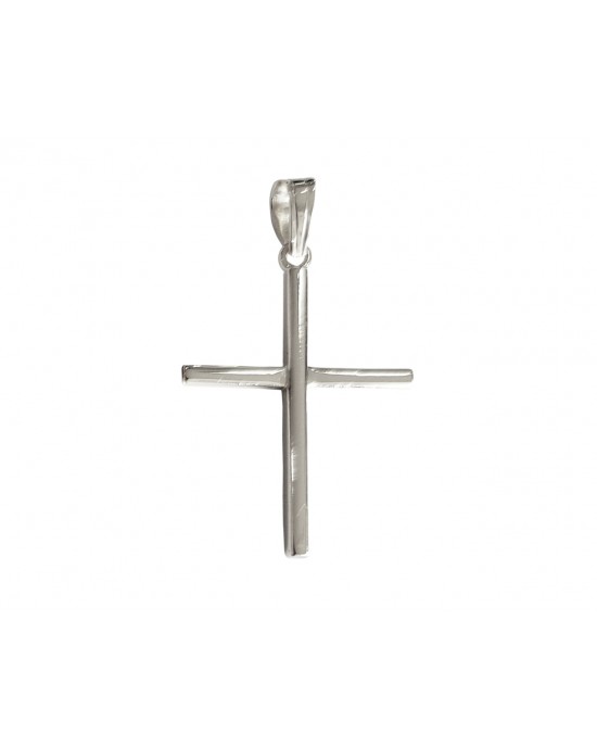 Simple gold cross pendant in hallmarked gold