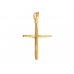 Simple gold cross pendant in hallmarked gold