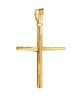 Simple gold cross pendant in hallmarked gold