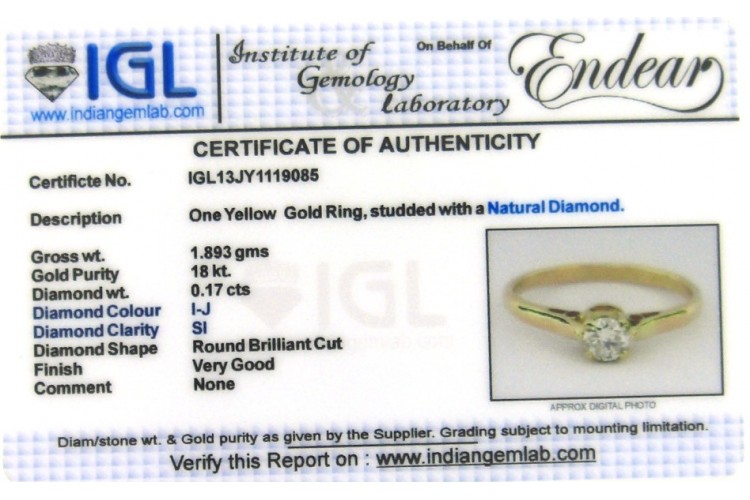 Buy Single Diamond Solitaire Ring Online in India at Best Price ...