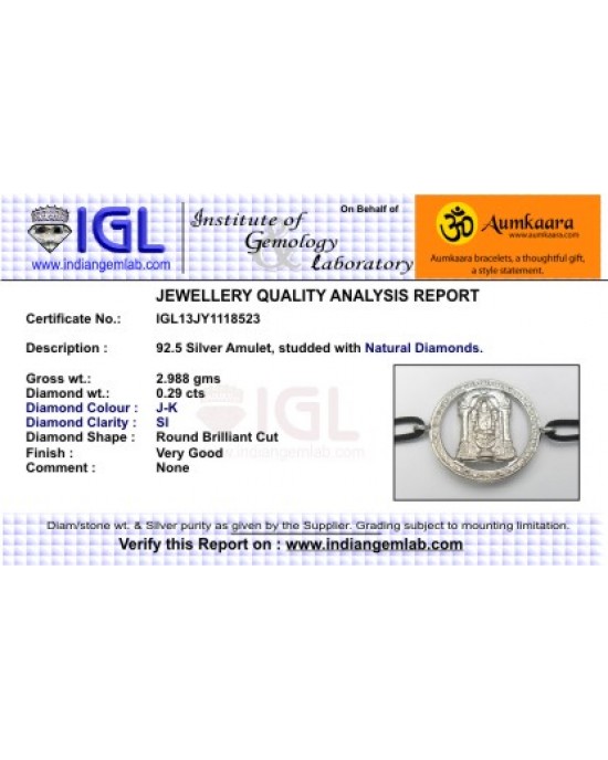 Tirupati Balaji Border Diamond Bracelet