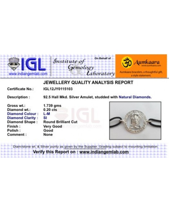 Tirupati Balaji Border Diamond Bracelet  16 MM