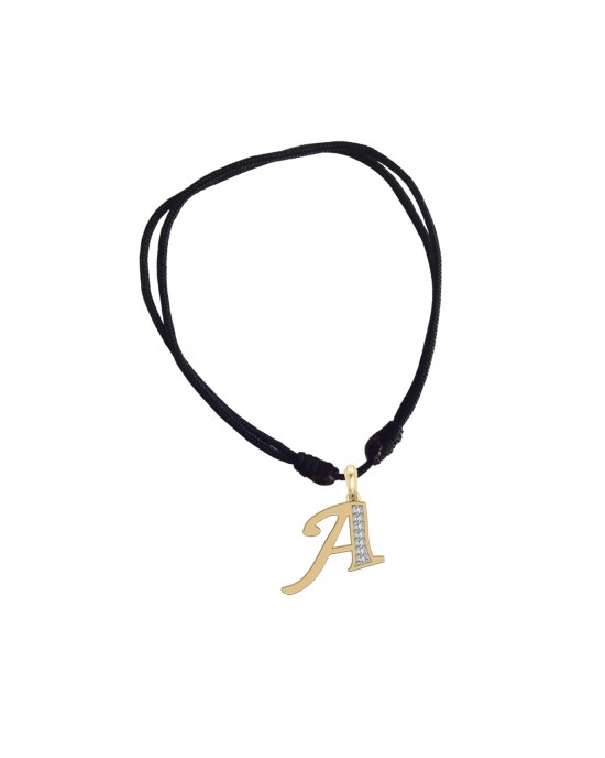 Gold Alphabet A charm