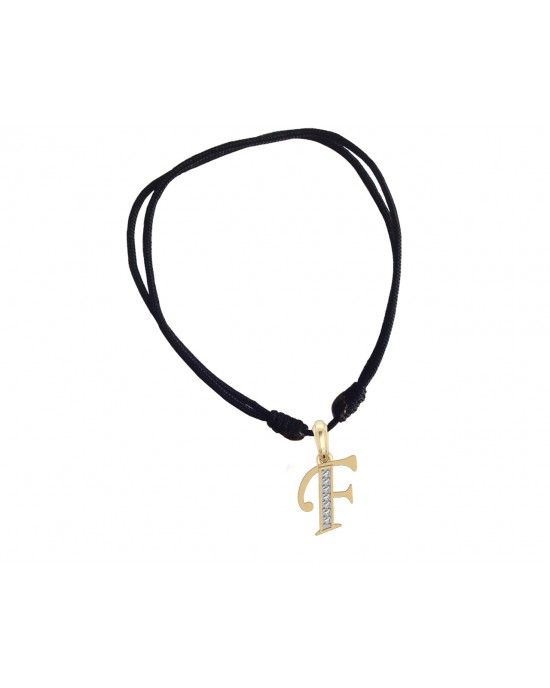 Gold Alphabet F charm