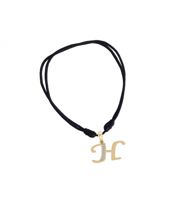 Gold Alphabet H charm