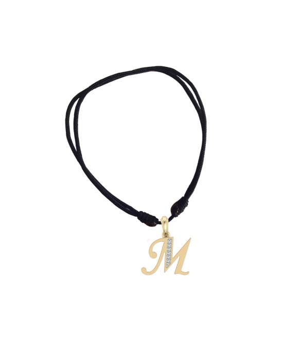 Gold Alphabet M charm