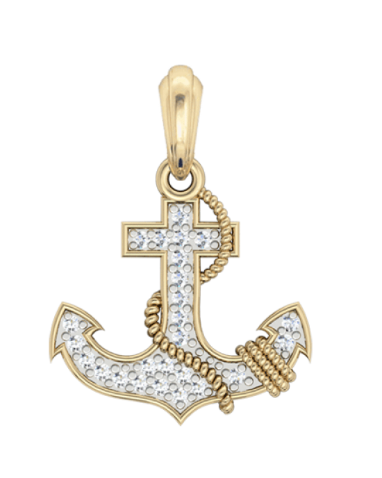 Anchor Charm in Gold