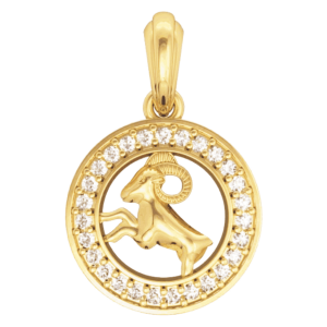 Aries Charm in Gold