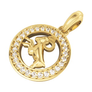 Aries Charm in Gold