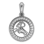 Aries Charm in silver