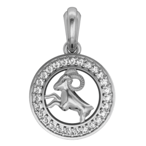 Aries Charm in silver