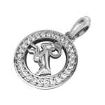 Aries Charm in silver