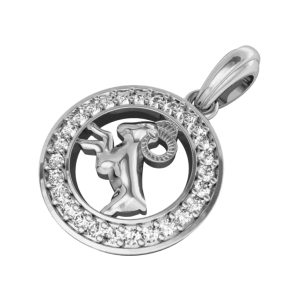 Aries Charm in silver