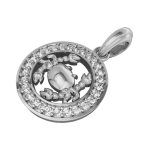 Cancer Charm in Silver with 27 Diamonds