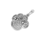 Dog Paw pet silver charm