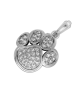 Dog Paw pet silver charm