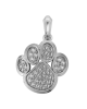 Dog Paw pet silver charm