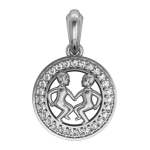 Gemini Charm in silver