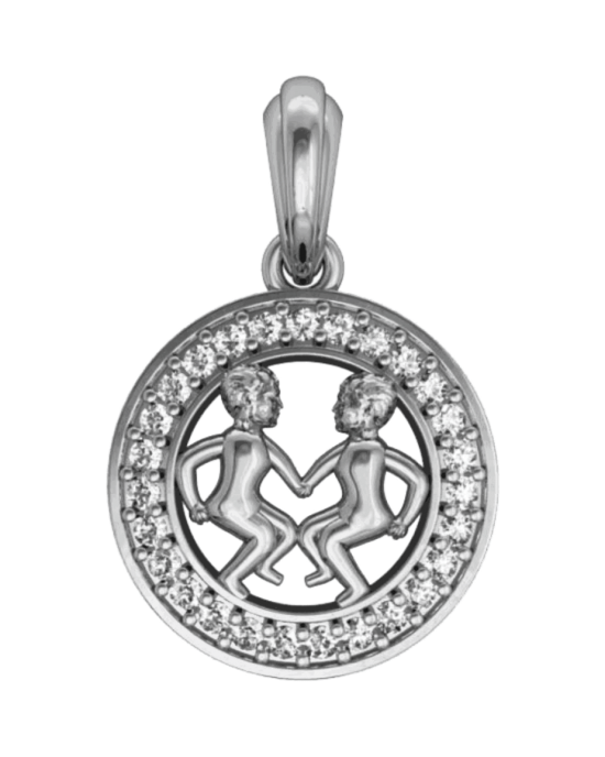 Gemini Charm in silver