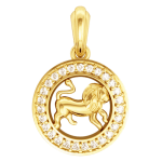 Leo Charm in Gold