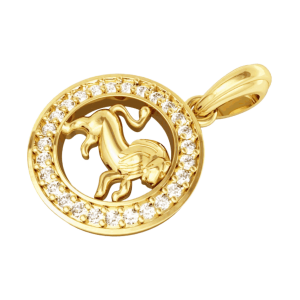 Leo Charm in Gold