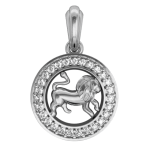 Leo Charm in Silver