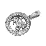 Leo Charm in Silver