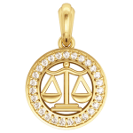 Libra Charm in Gold