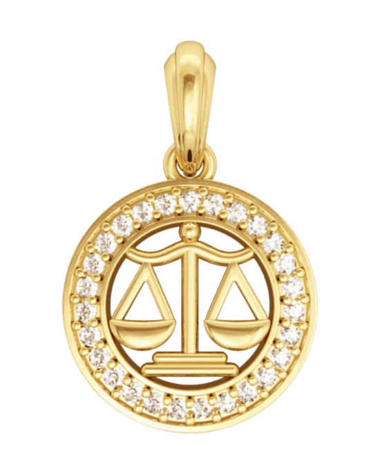 Libra Charm in Gold