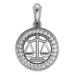 Libra Charm in silver