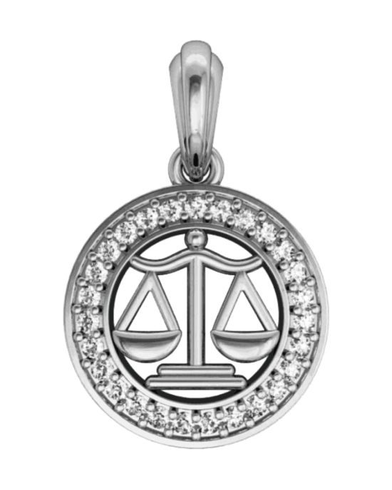 Libra Charm in silver