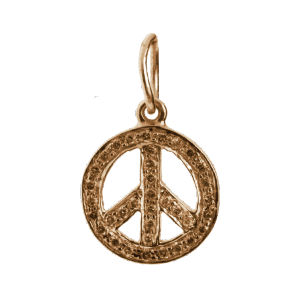 Peace Sign Charm Gold