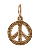 Peace Sign Charm Gold