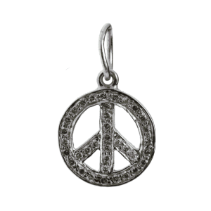 Peace Sign Charm Silver