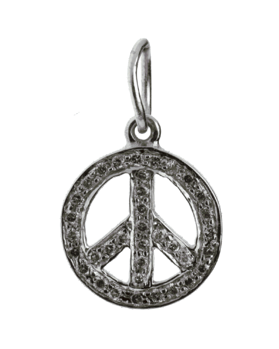 Peace Sign Charm Silver