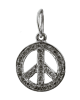 Peace Sign Charm Silver