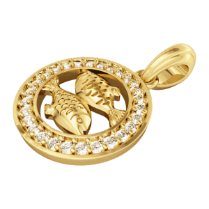 Pisces Charm in Gold