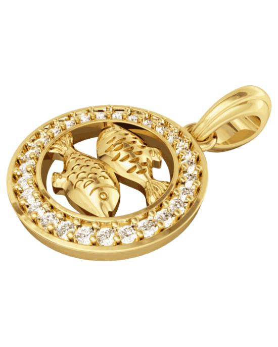 Pisces Charm in Gold