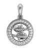 Pisces Charm Pendant in Silver with 27 Certified Diamonds