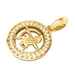 Sagittarius Charm in 14k Gold studded with 27 Diamonds 