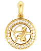 Sagittarius Charm in 14k Gold studded with 27 Diamonds 