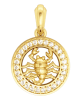 Scorpio Charm Pendant in Gold with 27 Diamonds