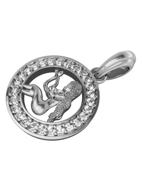 Virgo Charm in silver