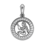 Virgo Charm in silver