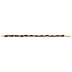 Gold chain Charms bracelet Black