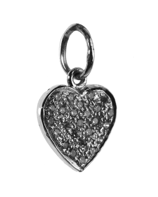 Heart Of Diamonds Charm silver