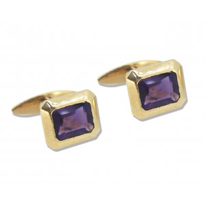 Amethysts Cufflinks in Gold