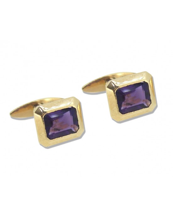 Amethysts Cufflinks in Gold